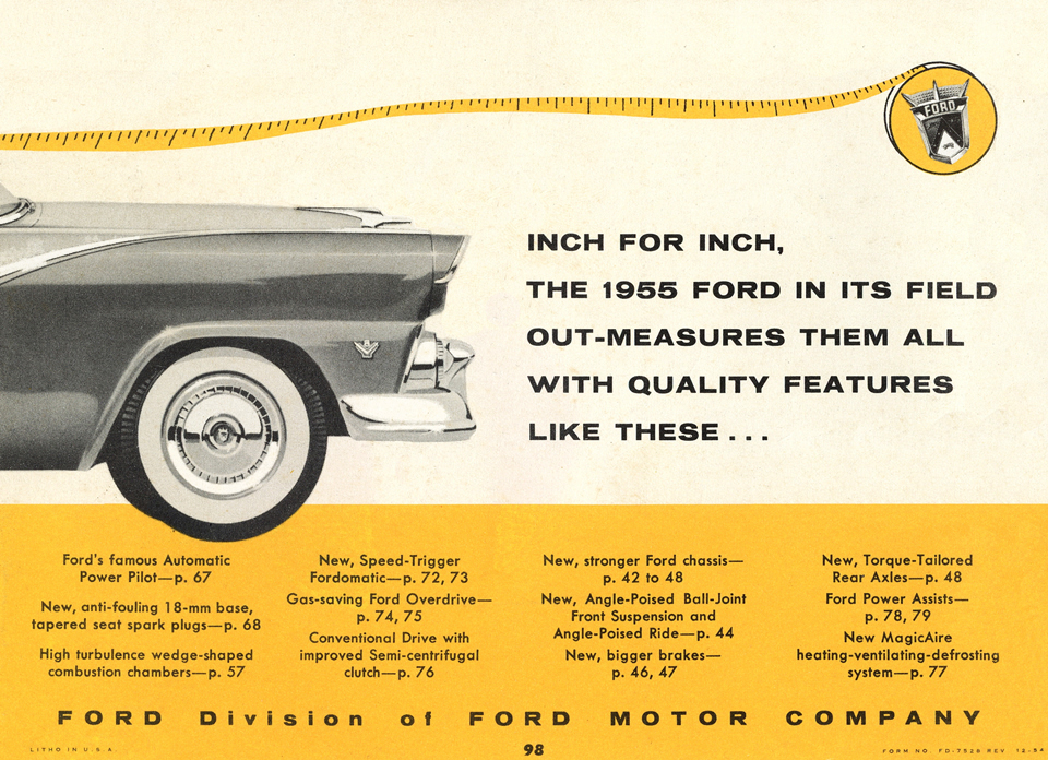All the Facts About the 1955 Ford&nbsp;&nbsp; Back Cover