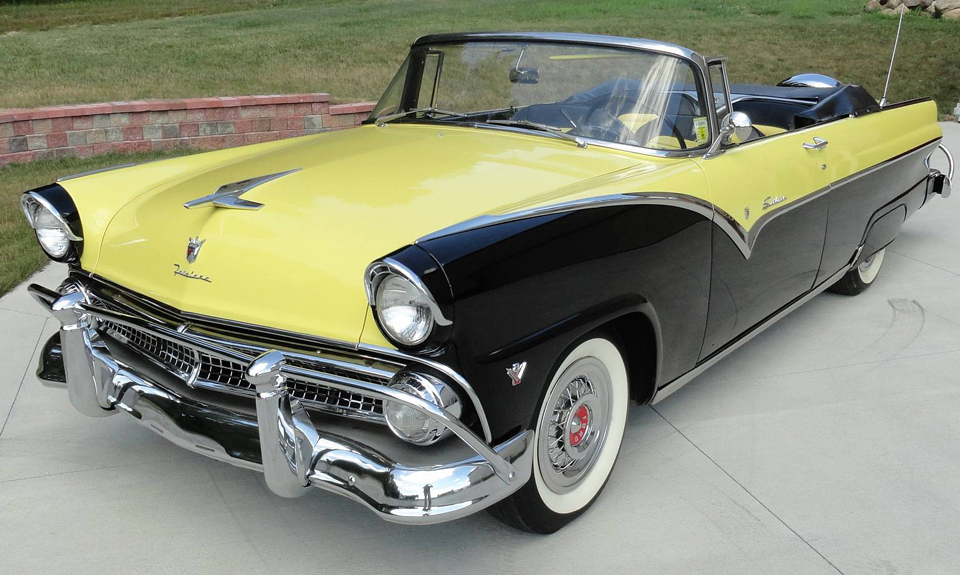 1955 Ford Fairlane Sunliner&nbsp; top down&nbsp; left front